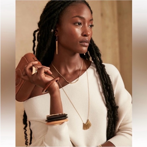 BANANA REPUBLIC, COLLETA, Off-Shoulder Cream Sweater Dress,Sophisticated, Size S - Picture 5 of 15